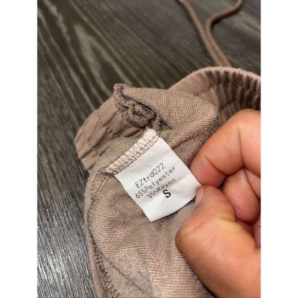 Trendy Queen Womens Comfy Lounge Athletic Sweat Shorts, Brown Size SMALL - Picture 8 of 10